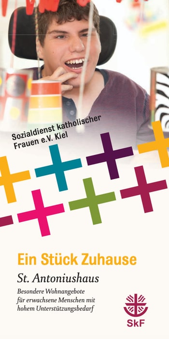 Flyer SkF e.V. Kiel Wohnbereich für Erwachsene mit besonderem Hilfebedarf